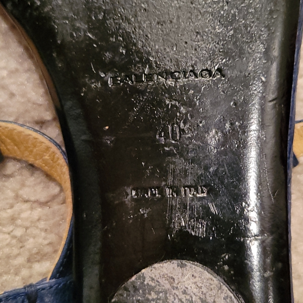 Balenciaga Navy silver stud sandal 40 - Picture 9 of 9